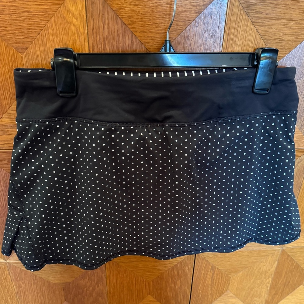 Lululemon Black and White Polka Dot Skirt